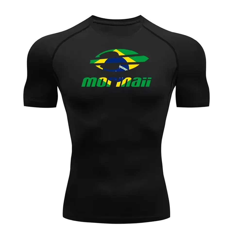 T Shirt Tight Fit - Men Rash Guard Surfing Diving Tee