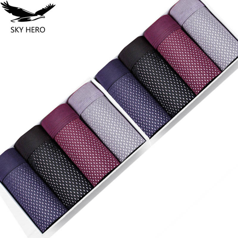 Bamboo Fiber Trunk - 8pcs/Lot Underwear Boxer shorts male underpants