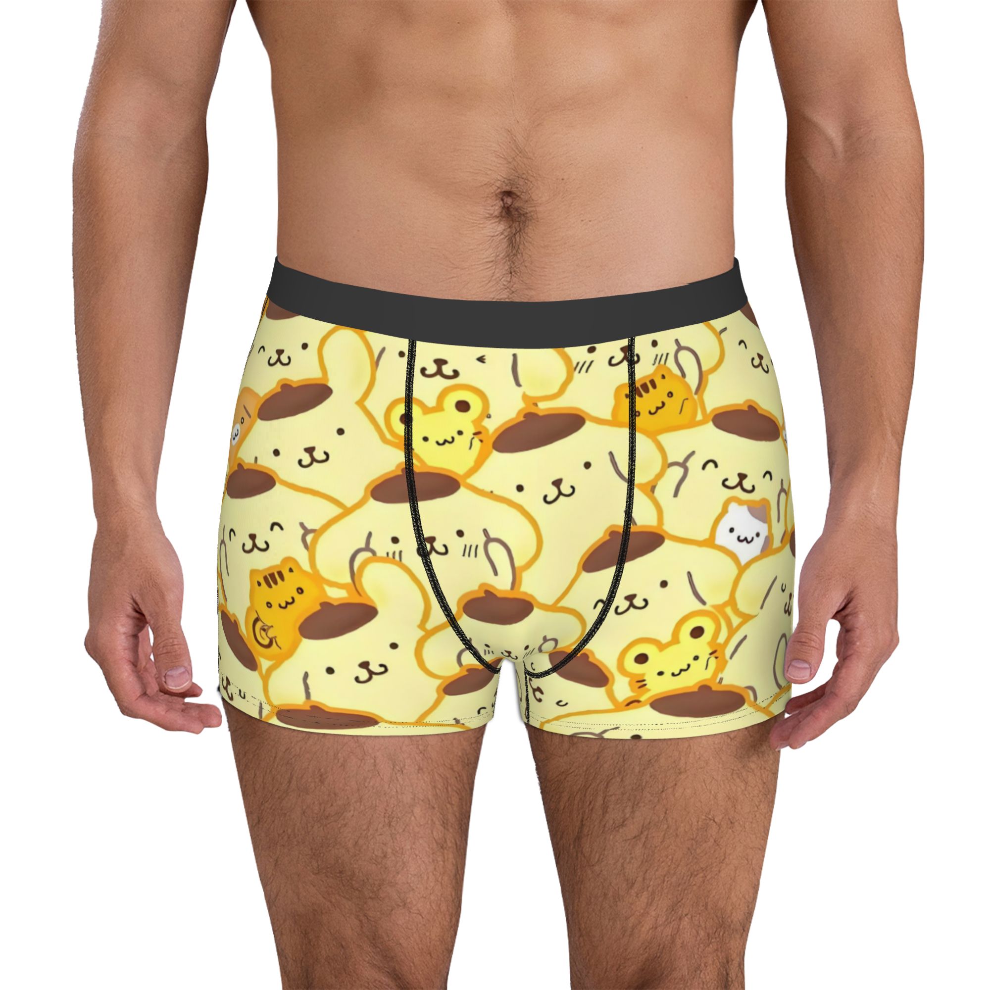 Boxer Shorts Modal - Cartoon Pompompurin Underwear Men Printed Anime