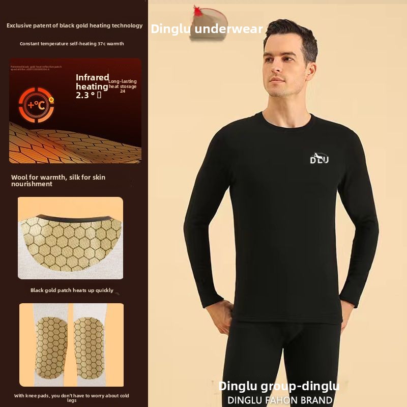 Thermal Long John - Deer Black Gold Graphene Self-heating Thermal
