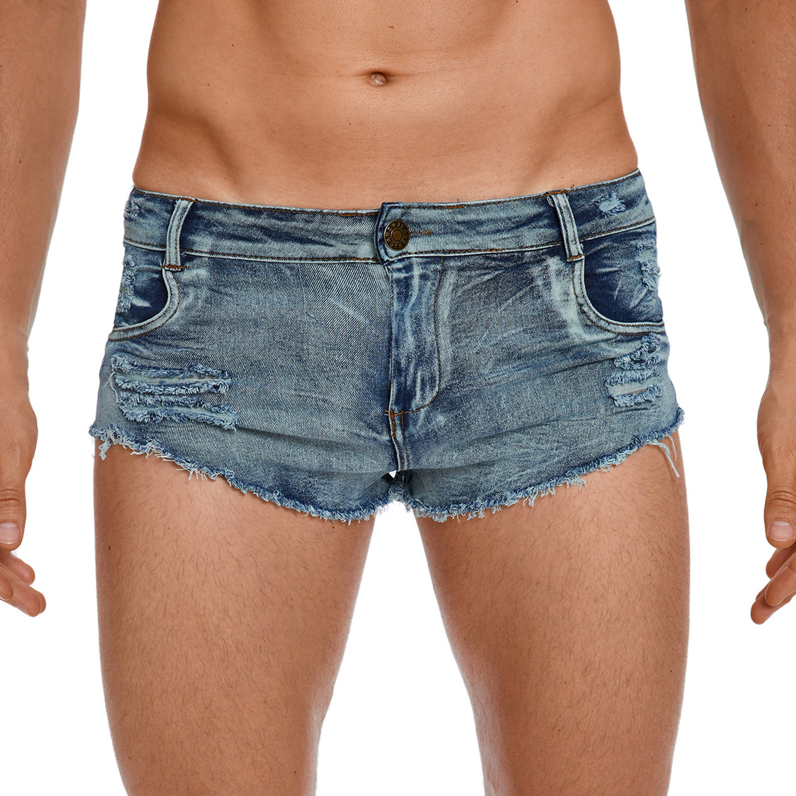 Boxer Brief Pack Cotton - Mens Denim Boxer Shorts Stylish Ripped