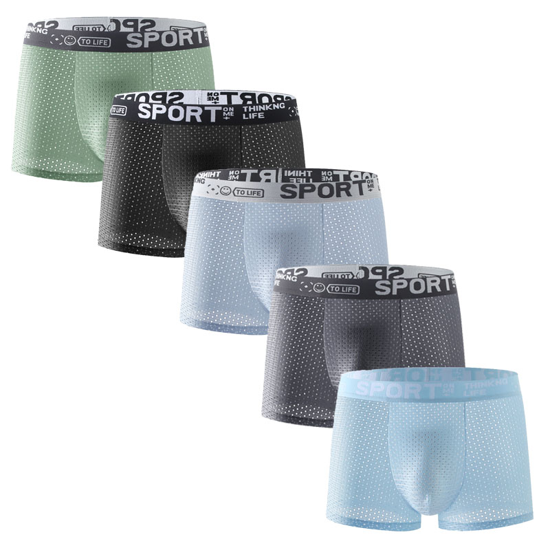 Mesh Sport Boxer - 5PCS Men's Ice Silk Mesh Boxer