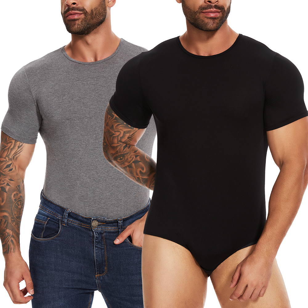 Undershirt Crew Neck - Short Sleeve Full Body Shaper Men's