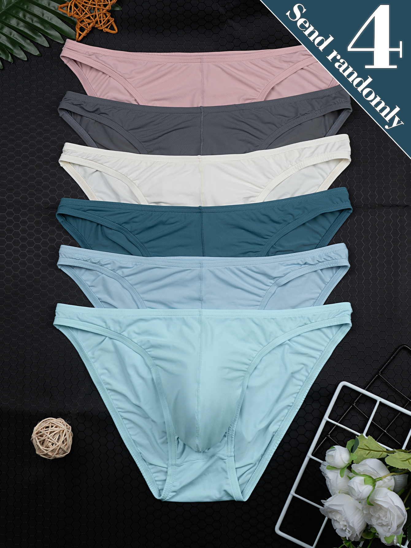 Multi Pack Underwear - 4-Pack Random Color Men's New Summer
