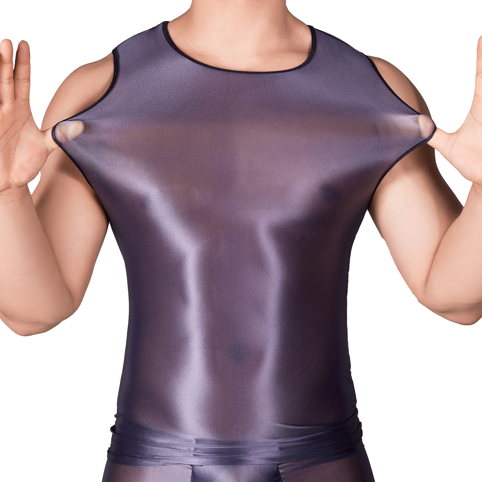 Sleeveless Undershirt - Solid Color Men's Slim Smooth Sleeveless