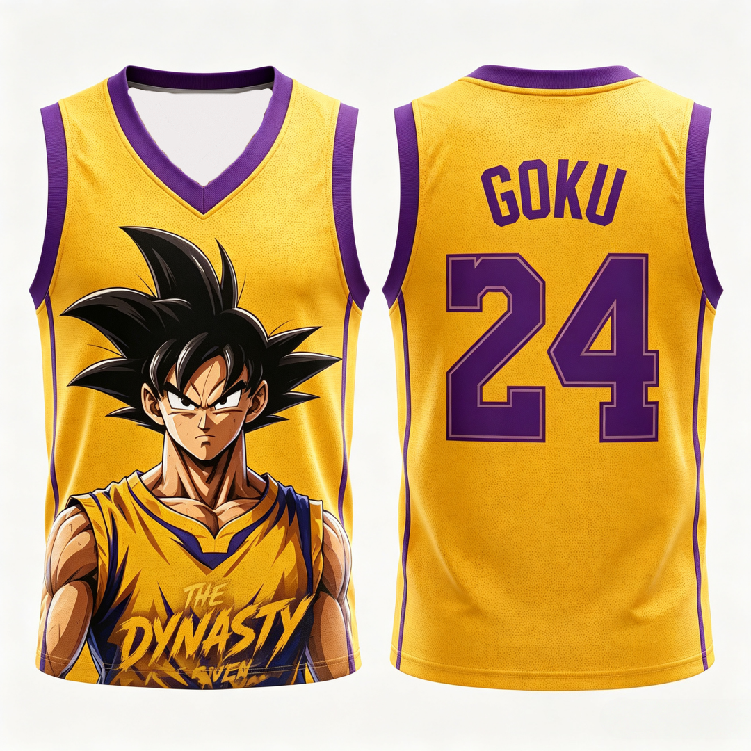 Sleeveless Undershirt - Dragon Ball Goku No.24 Basketball Jersey