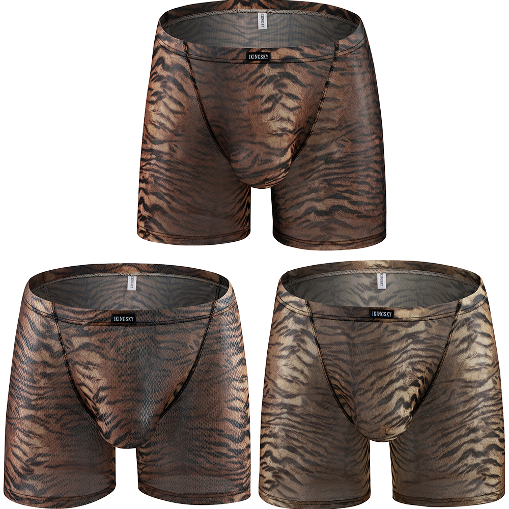 Long Leg Trunk Men - iKingsky Men's Tiger Stripes Long Leg