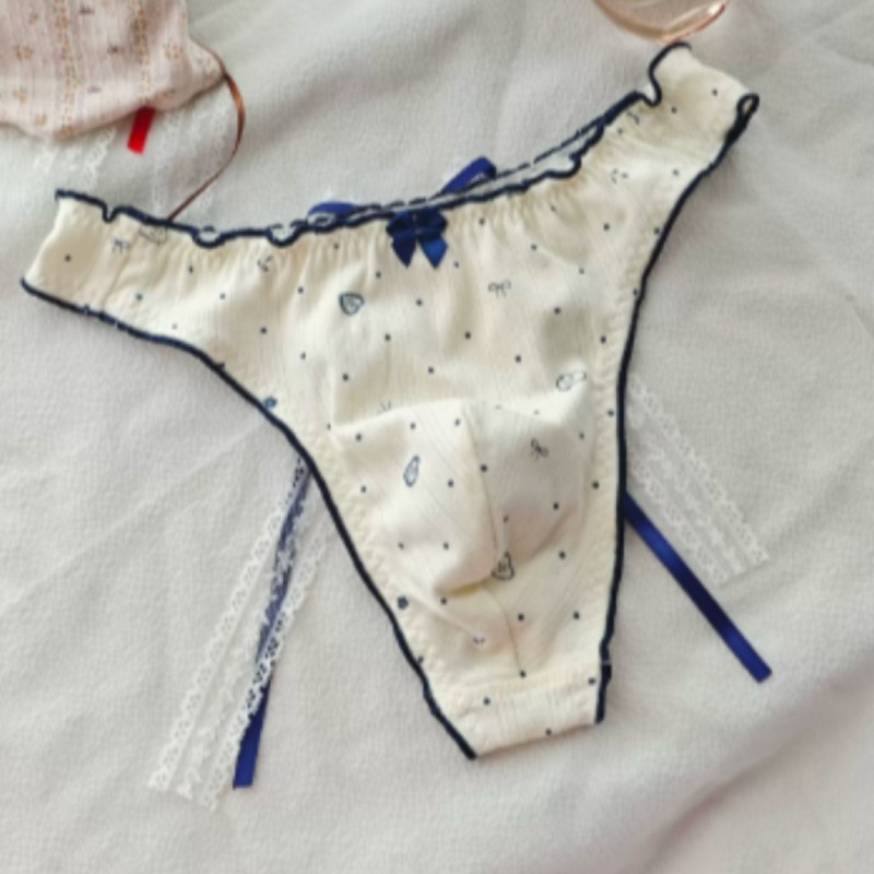 Boxer Brief Pack Cotton - Japanese New Sweet Floral Bow Cross-dressing