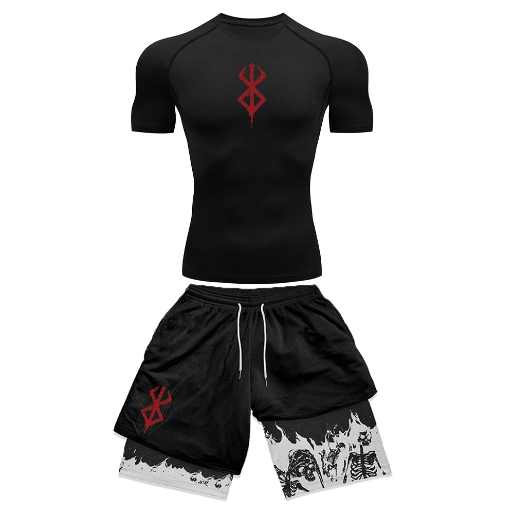Compression Shorts Athletes - Anime 3D Printed Men's Compression Set