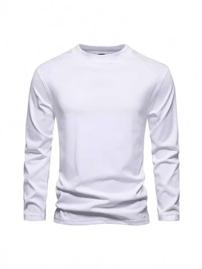 Undershirt Crew Neck - American Men's Long Sleeve T-Shirt Simple