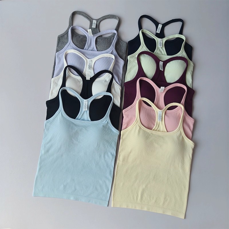 Tank Top Ribbed - Summer Women's Yoga Camisole Sports Vest
