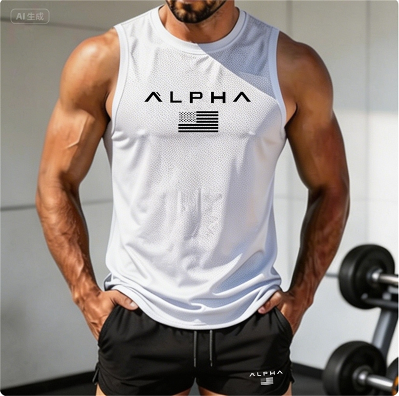 Undershirt Crew Neck - 2026 Alpha Men's Printed Round-neck Fitness