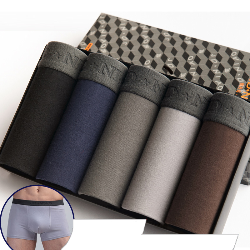 Boxer Brief Pack Cotton - 5Pcs/lot Men Underwear Cotton Boxer Men