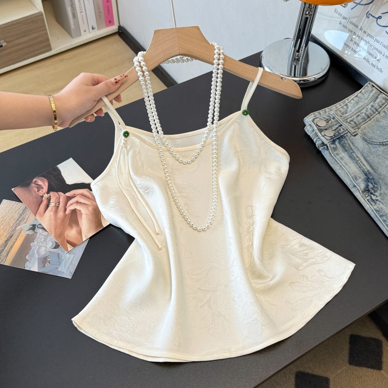 Base Layer Top - New Chinese Style Heavy Work Embroidery