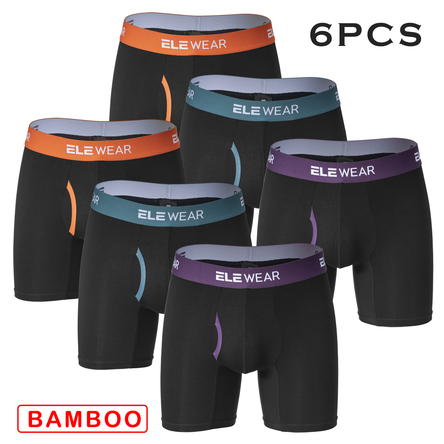 Boxer Shorts Modal - 6 pcs Bamboo Men Underwear With