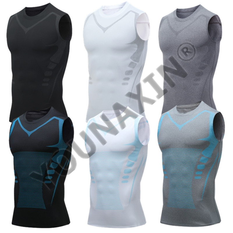 Base Layer Top - 3 Pieces Men's Sleeveless T-Shirts Base