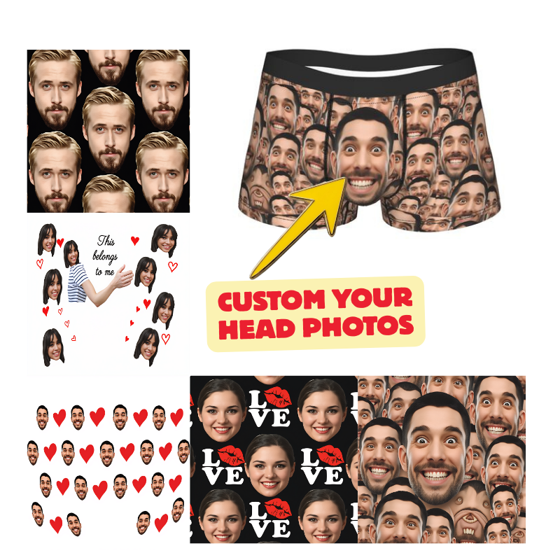 Pouch Boxer Pouch - Custom Your Head Boxershorts 3D Pouch