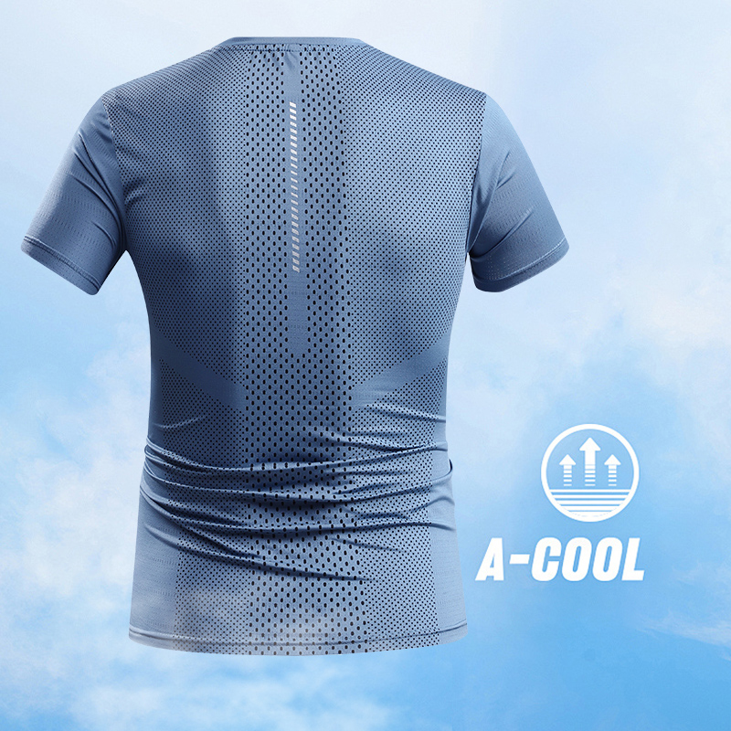 T Shirt Tight Fit - Men Summer Sports T-shirt Quick-dry Fitness