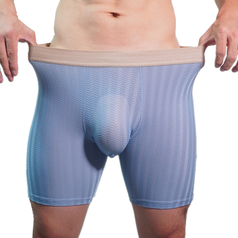 Mens Boxer Shorts Homme Nylon  - огляд і ціна Long Leg Trunk Men