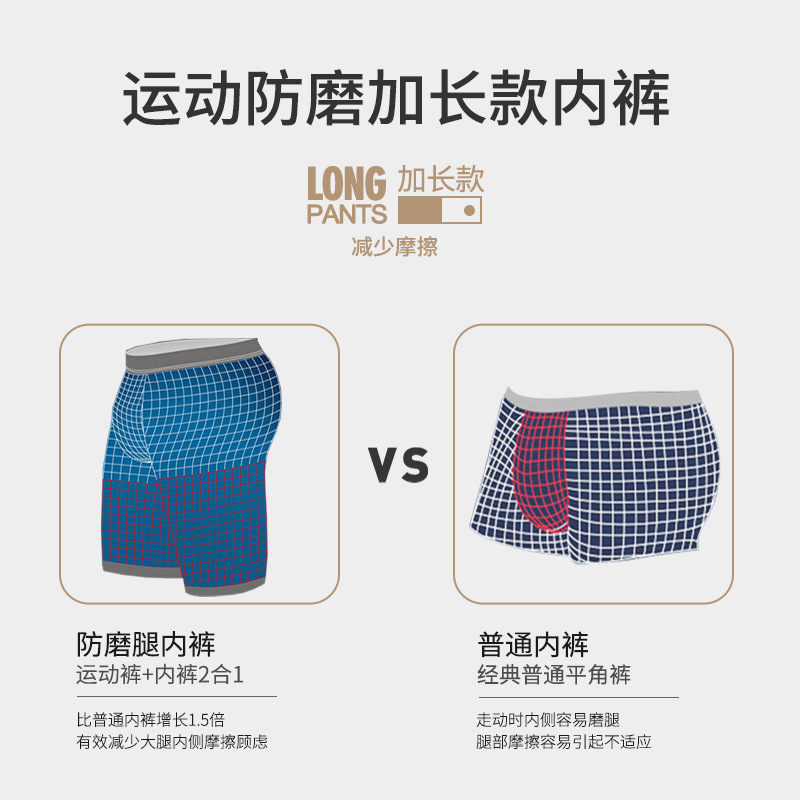 2pcs/Lot underpants leg up lon - огляд і ціна Long Leg Trunk Men
