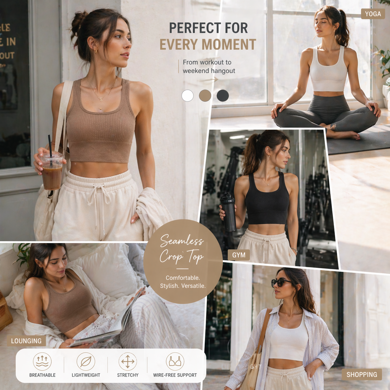 Women Seamless Ribbed Crop Top - огляд і ціна Tank Top Ribbed