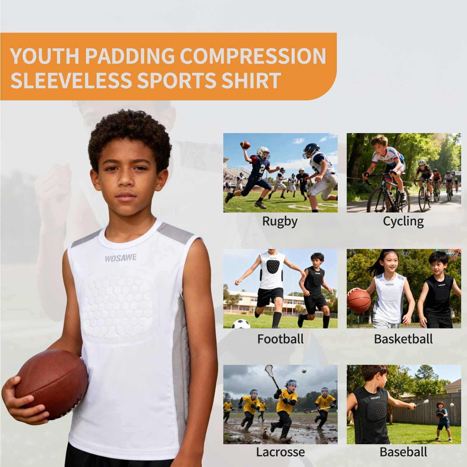 WOSAWE Boys Youth Baseball Che - огляд і ціна Sleeveless Undershirt