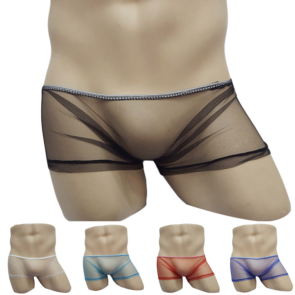 Male Boxer Men Briefs Sheer un - огляд і ціна Trunk Breathable Men