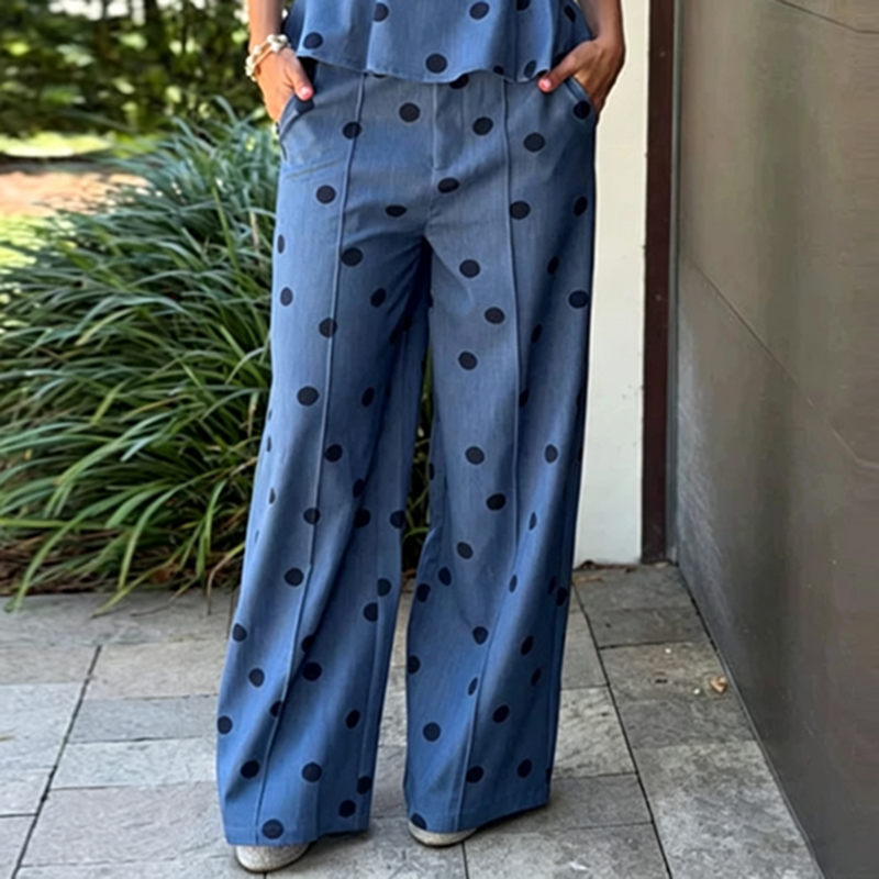 Vintage Dot Print Chambray Two - огляд і ціна Suspender Tank Top