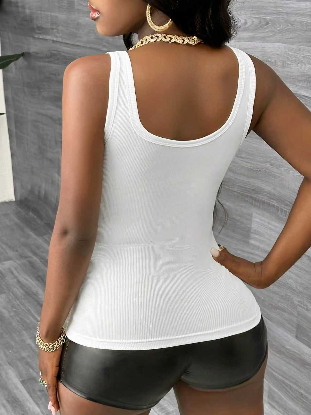 Plus Size 3 Piece V Neck Ribbe - огляд і ціна Tank Top Ribbed