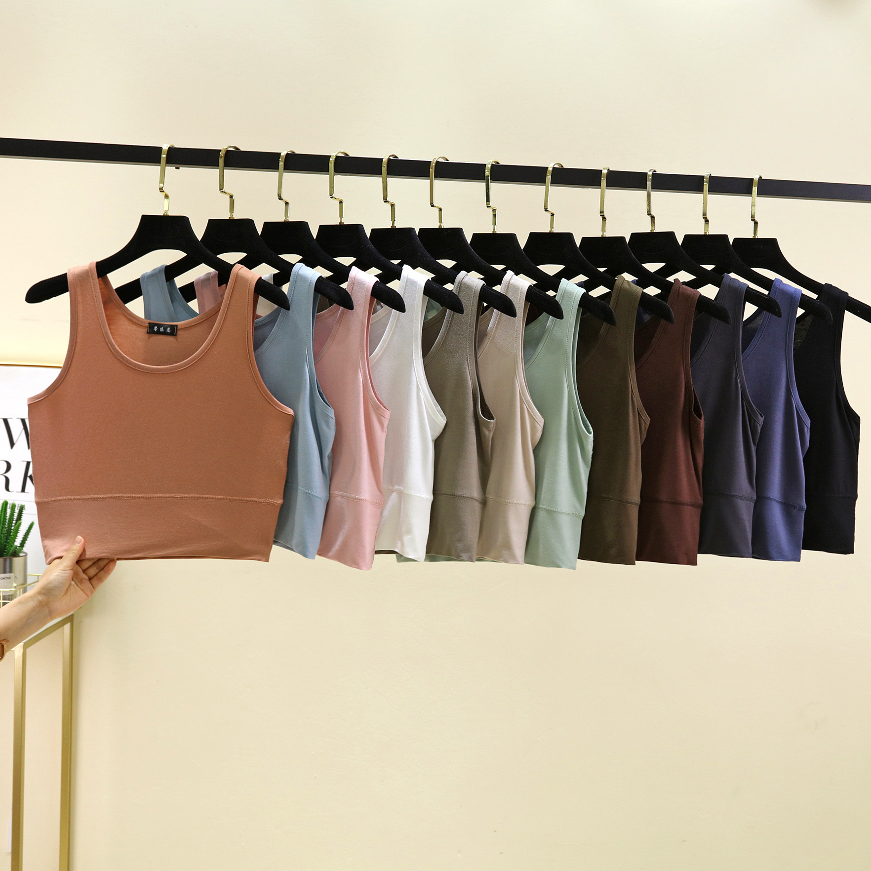 Modal O Neck cropped top Elast - огляд і ціна Sleeveless Undershirt