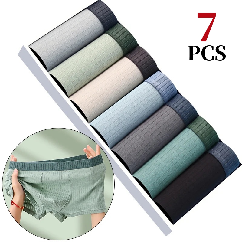7Pcs/Lot Men's Cotton Underwea - огляд і ціна Boxer Brief Pack Cotton