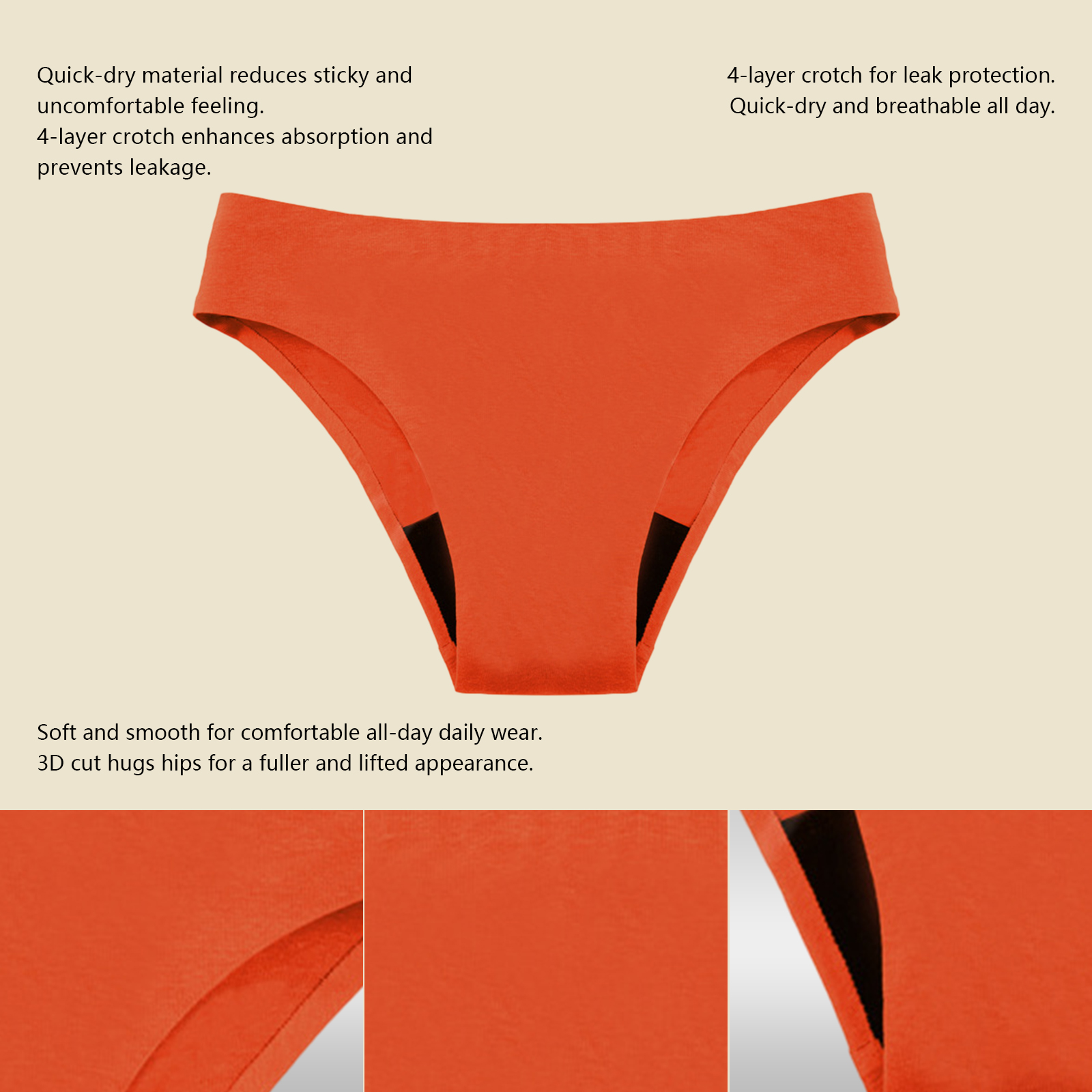 Zeriluna Seamless Menstrual Pa - огляд і ціна Quick Dry Underwear
