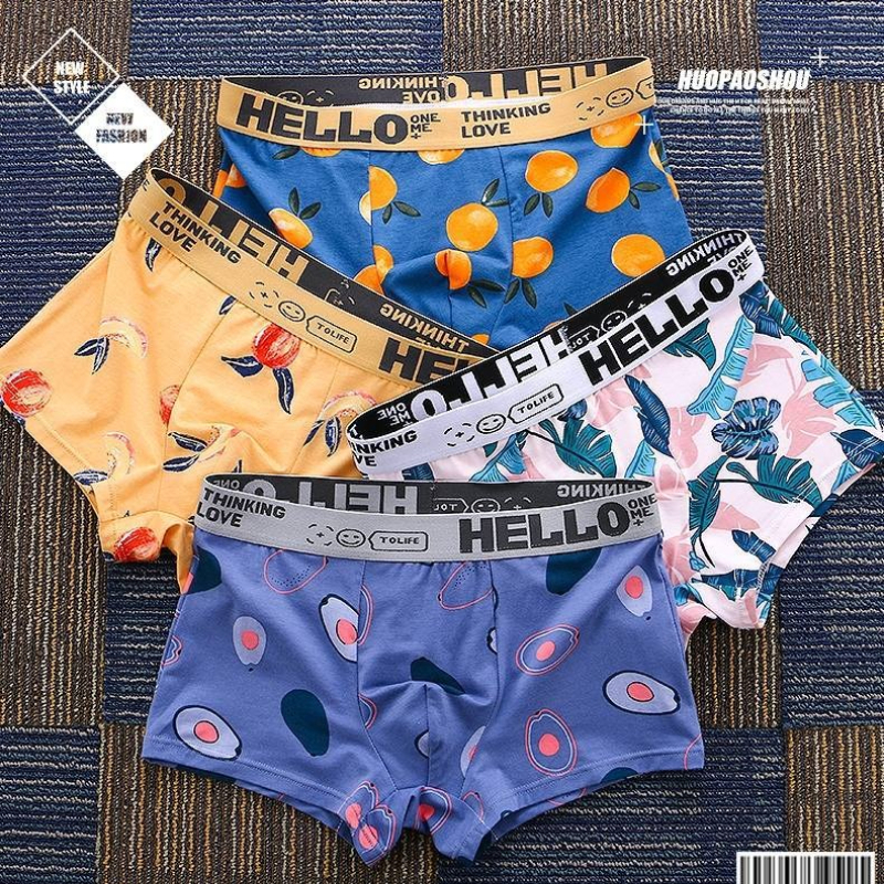 1/2/4 PCS Men's Printed Sports - огляд і ціна Boxer Brief Pack Cotton