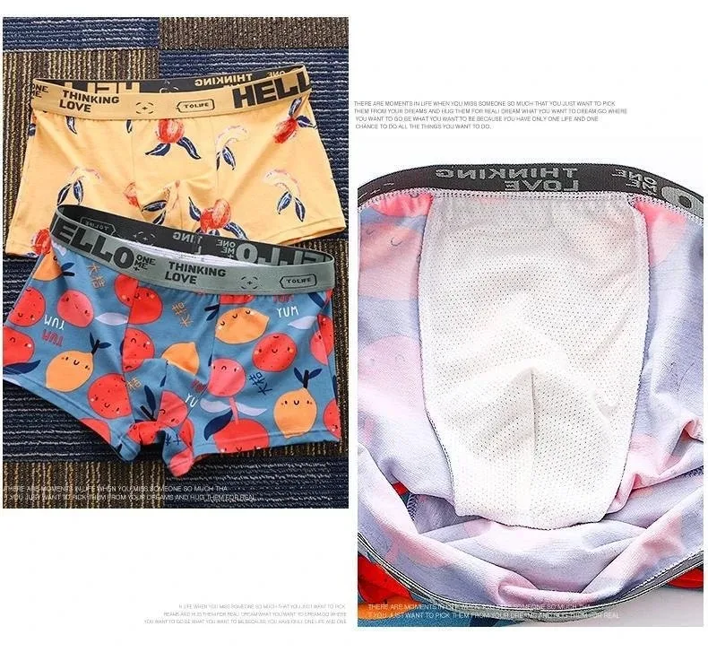 1/2/4 PCS Men's Printed Sports - огляд і ціна Boxer Brief Pack Cotton