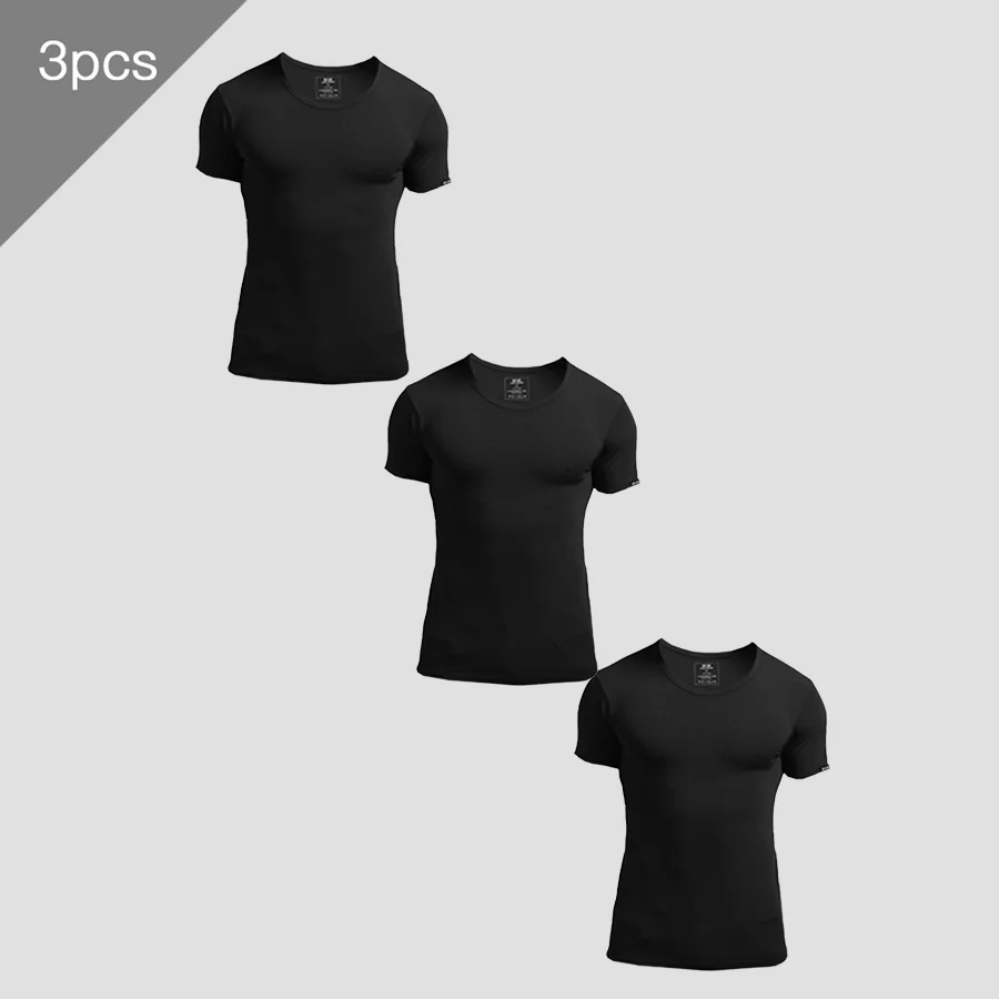 3PCS Men's Summer Short Sleeve - огляд і ціна Undershirt Crew Neck