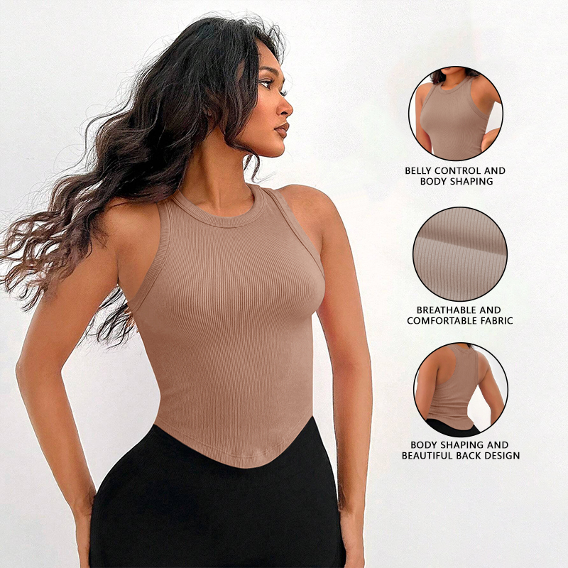 Womens Ribbed Racerback Curved - огляд і ціна Tank Top Ribbed