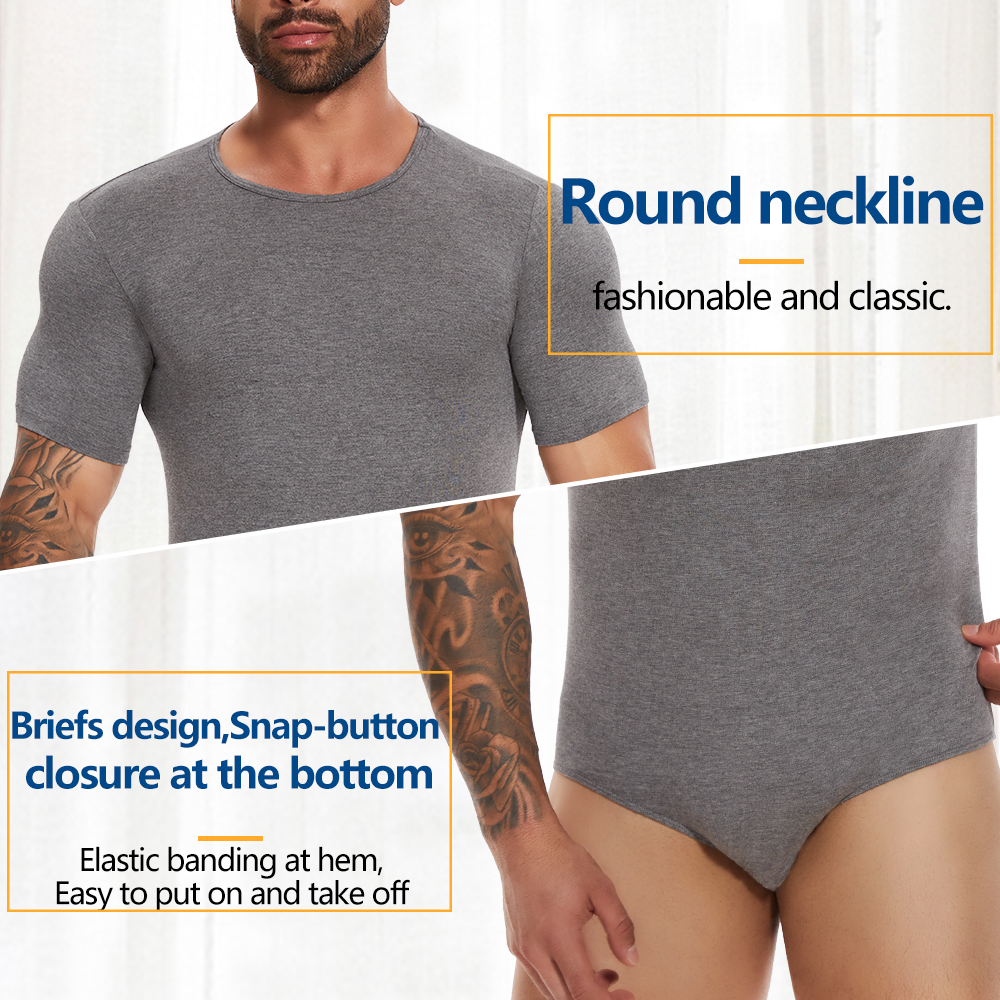 Short Sleeve Full Body Shaper  - огляд і ціна Undershirt Crew Neck