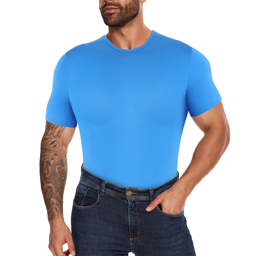 Short Sleeve Full Body Shaper  - огляд і ціна Undershirt Crew Neck