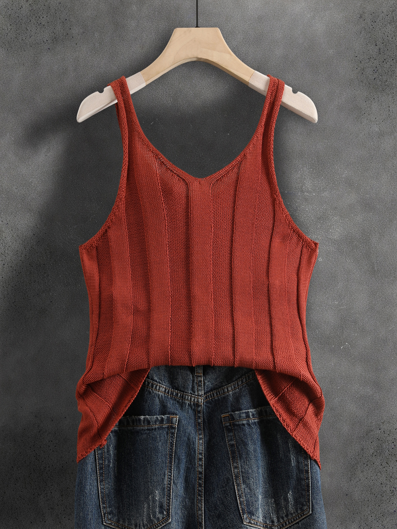 Women's V Neck Ribbed Knit  Ta - огляд і ціна Tank Top Ribbed