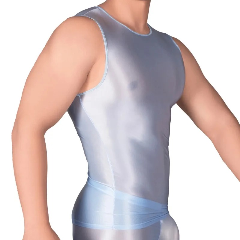Solid Color Men's Slim Smooth  - огляд і ціна Sleeveless Undershirt
