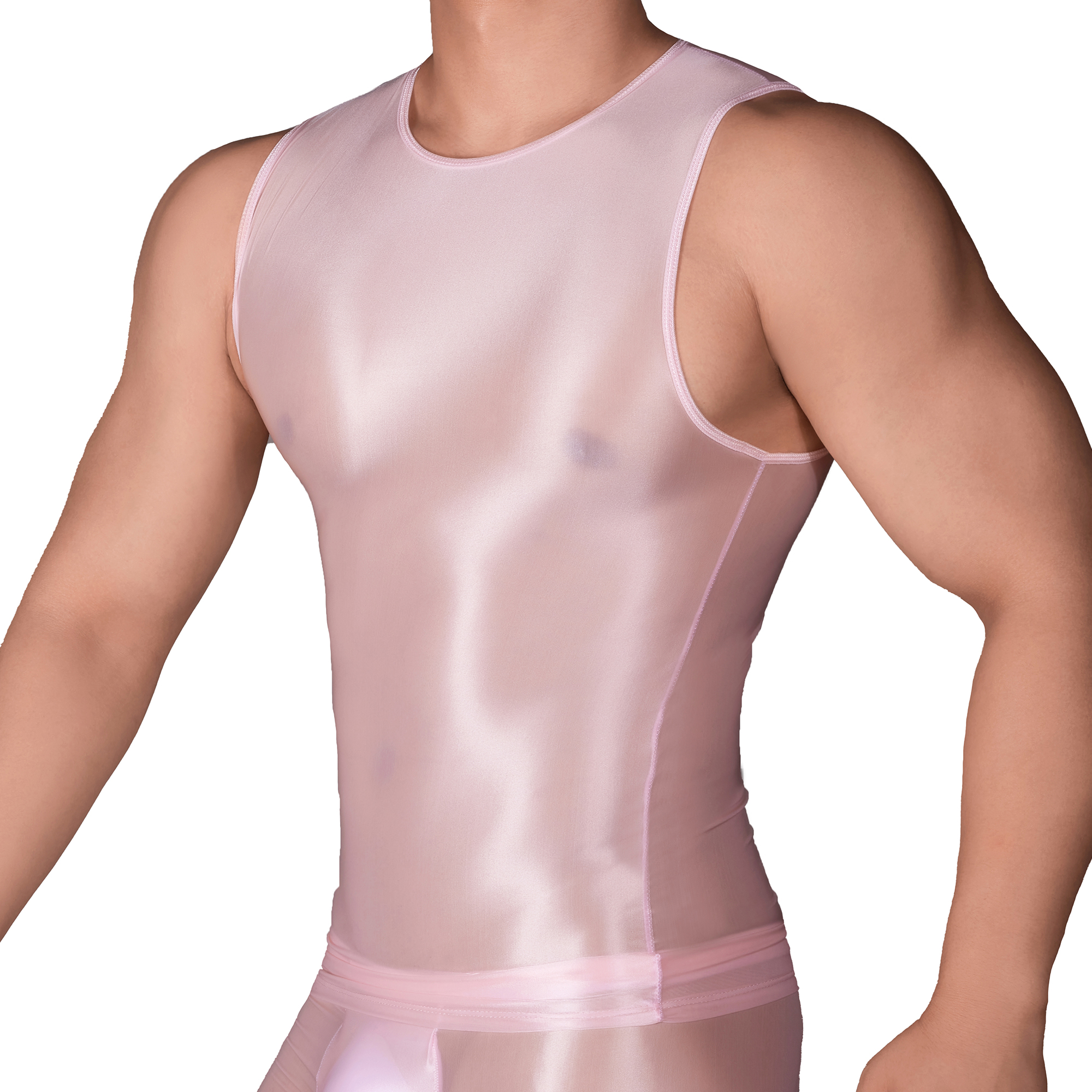 Solid Color Men's Slim Smooth  - огляд і ціна Sleeveless Undershirt