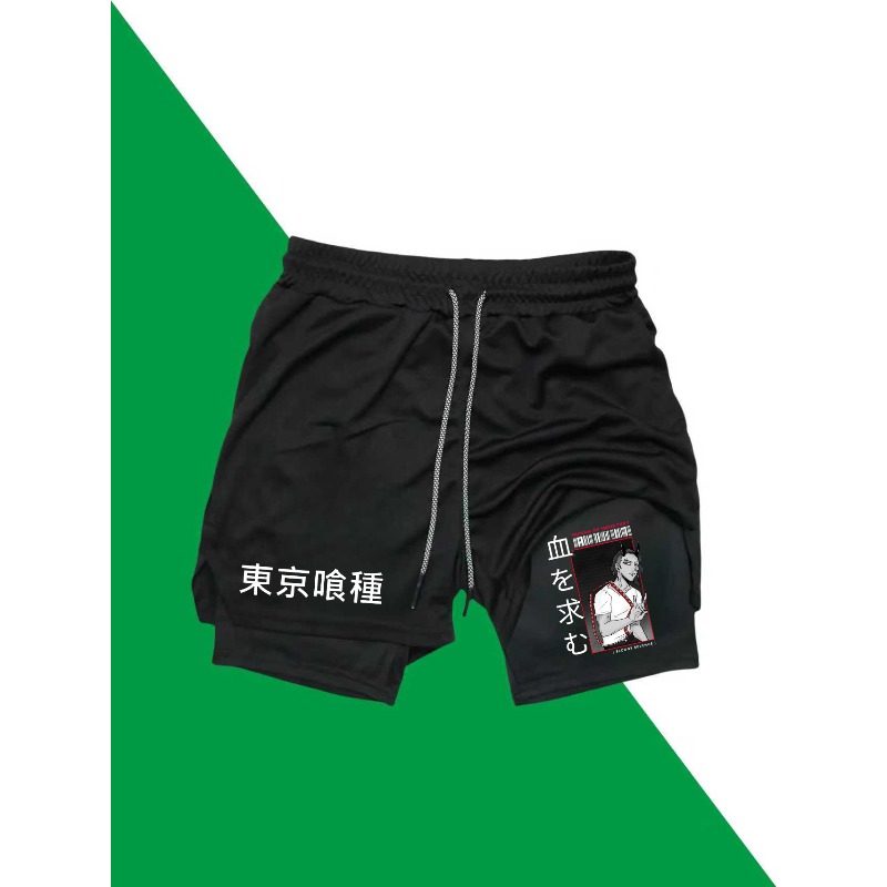 Tokyo Ghoul Print 2in1 Running - огляд і ціна Compression Shorts Athletes