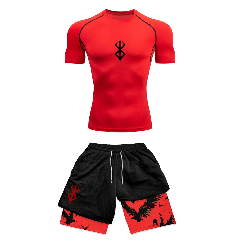 Anime 3D Printed Men's Compres - огляд і ціна Compression Shorts Athletes