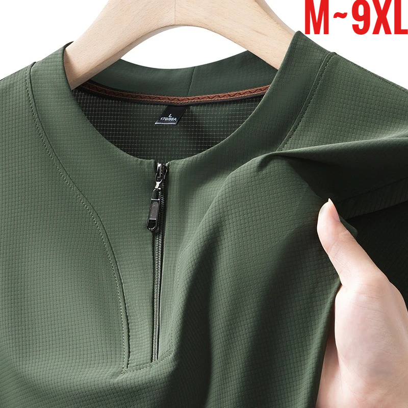 Big Size 9XL Men's Ice Silk He - огляд і ціна T Shirt Tight Fit