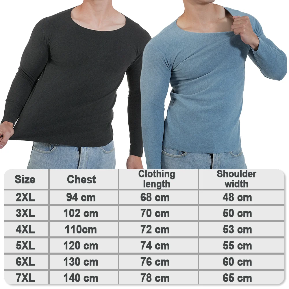 Men Thermal Underwear Long Sle - огляд і ціна Undershirt Crew Neck