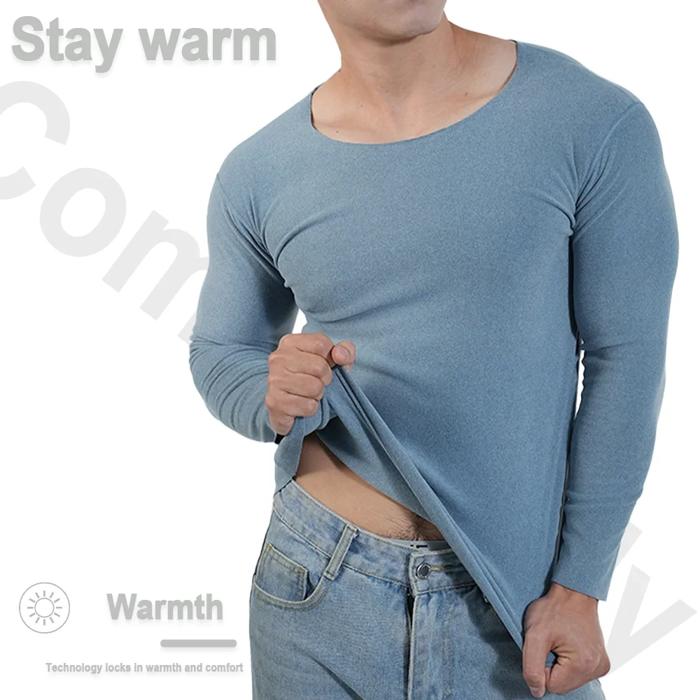 Men Thermal Underwear Long Sle - огляд і ціна Undershirt Crew Neck