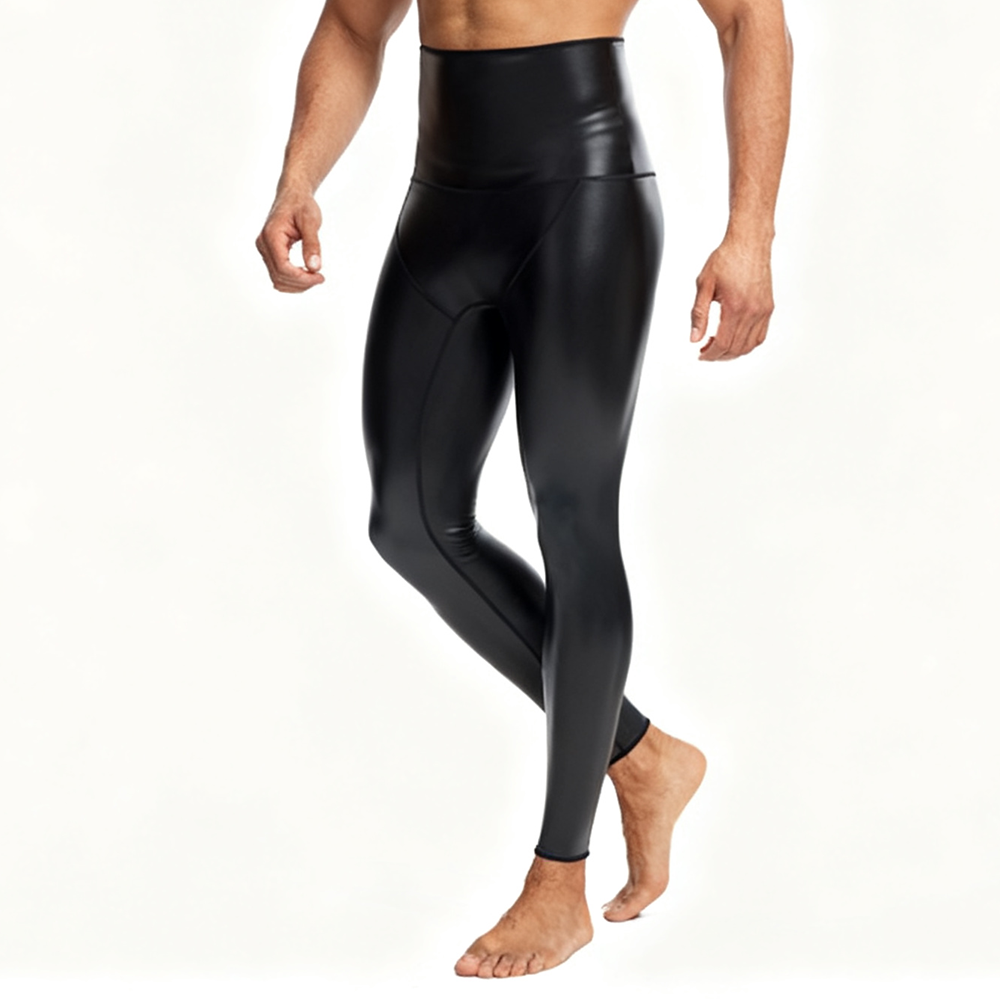 Sexy Men PU Leather Long Pants - огляд і ціна Compression Long Pant