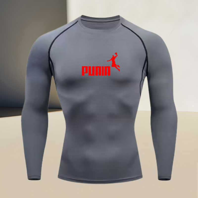 Men's long sleeved round neck  - огляд і ціна T Shirt Tight Fit