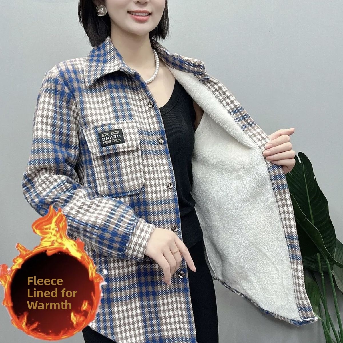 Thickened Fleece Flannel Plaid - огляд і ціна Thermal Long John