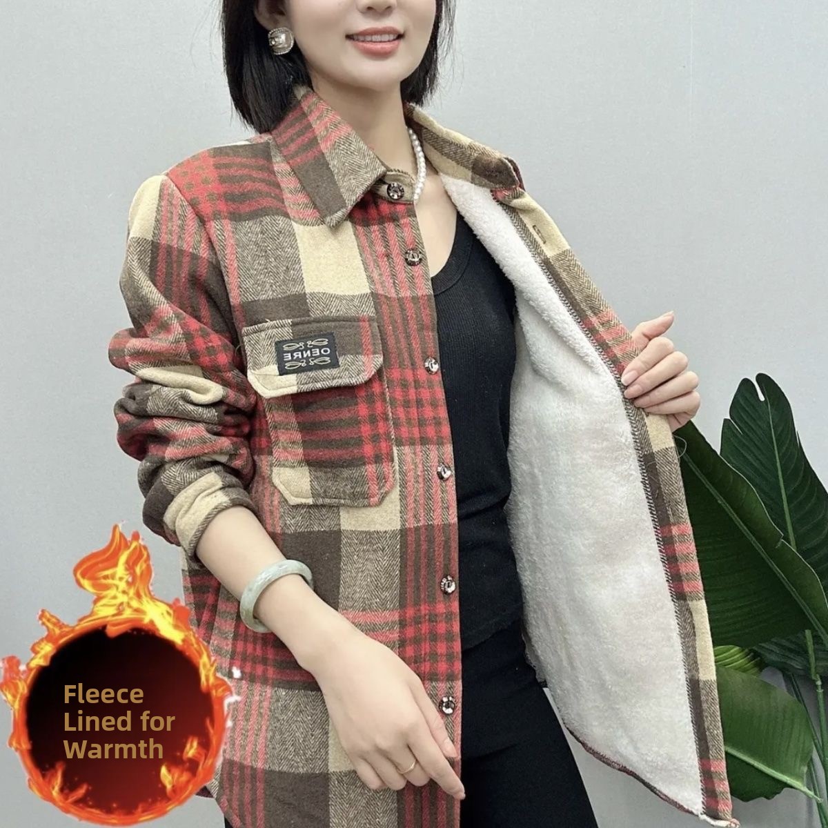Thickened Fleece Flannel Plaid - огляд і ціна Thermal Long John
